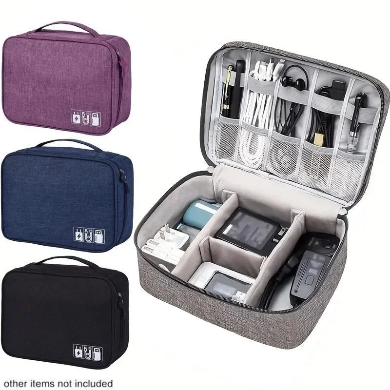 Tech Accessories Storage - Electronics Organizer Travel Case Water Resistant