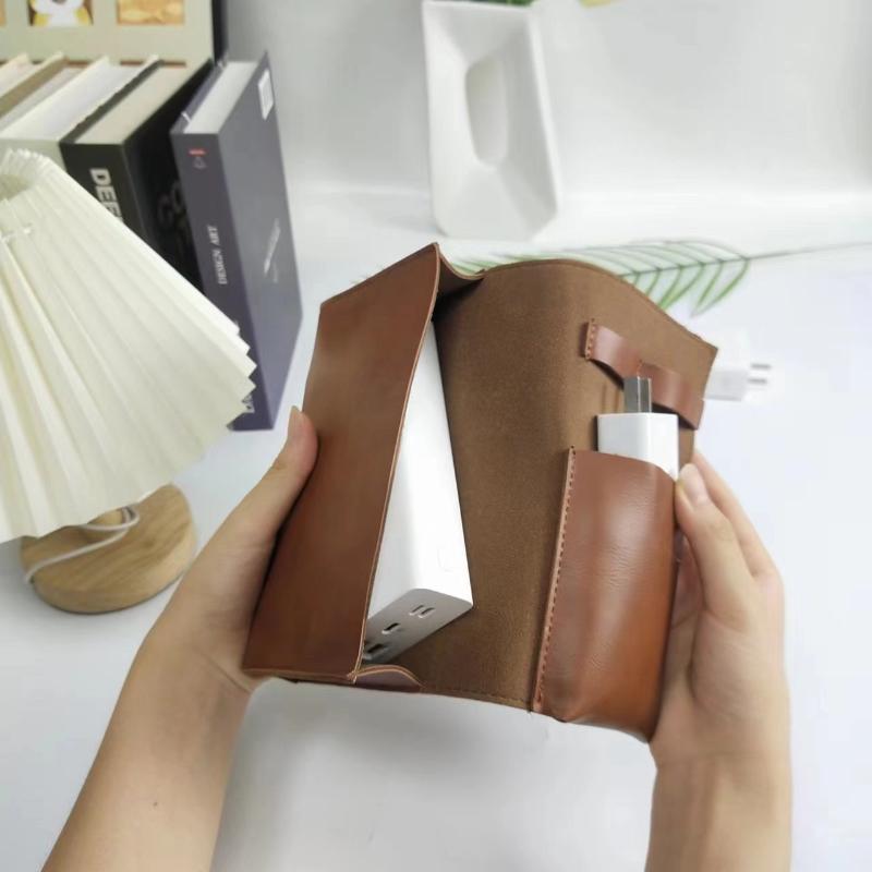 Tech Accessories Storage - 1PC PU Leather Multi-Compartment Organizer Portable