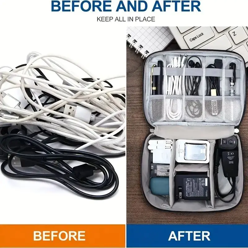 Portable Tech Organizer Case f - Tech Accessories Storage recension och pris