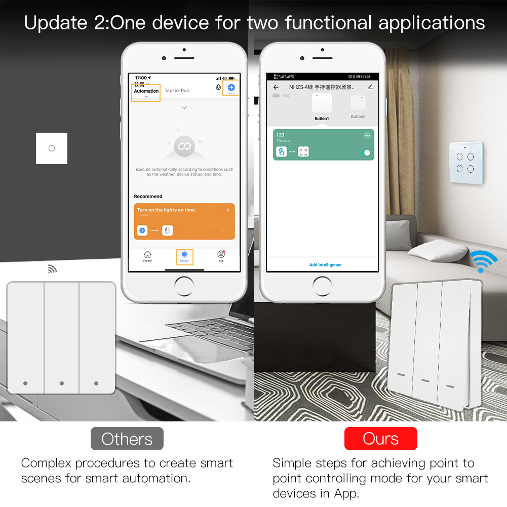MOES Tuya ZigBee Scene Switch  - Power Bank Wireless recension och pris