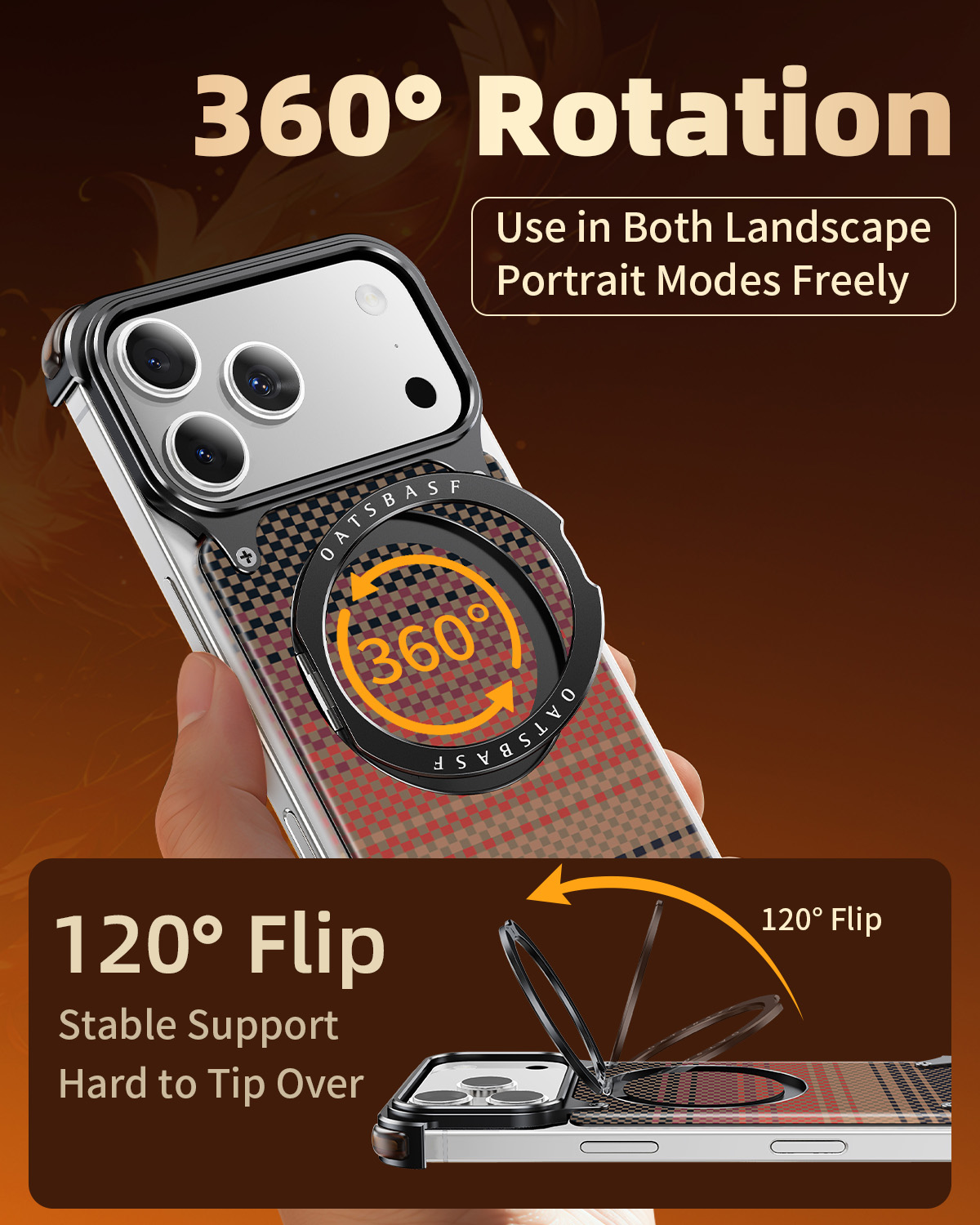 Oatsbasf Carbon Fiber Textured - Phone Stand Aluminum recension och pris