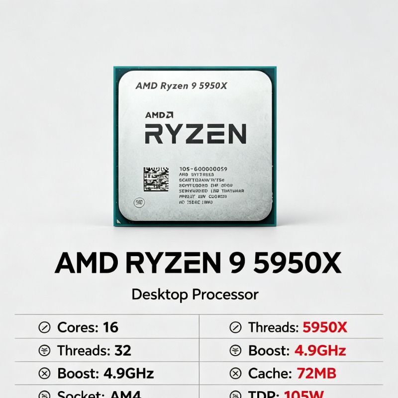 AMD Ryzen 9 5950X 16 Core 32 T - Amd Cpu Ryzen 9 recension och pris