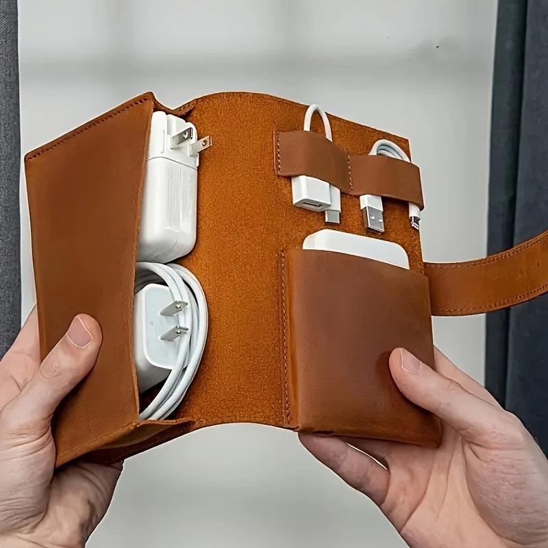 1PC PU Leather Multi-Compartme - Tech Accessories Storage recension och pris