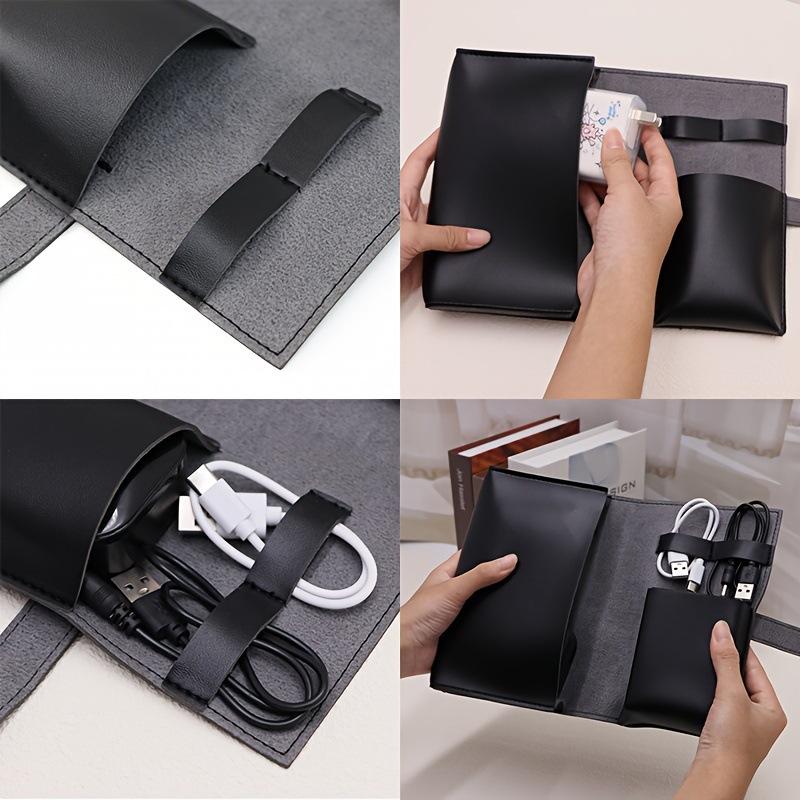 1PC PU Leather Multi-Compartme - Tech Accessories Storage recension och pris
