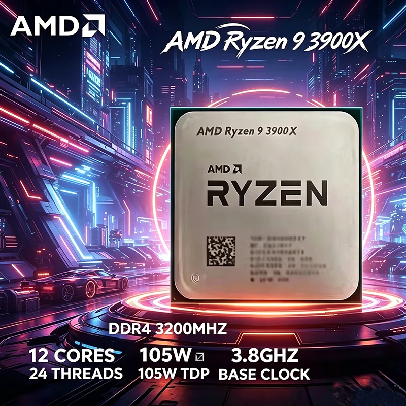 AMD Ryzen 9 R9 3900X CPU 12-Co - Amd Cpu Ryzen 9 recension och pris