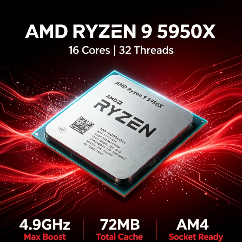 AM4 Processor AMD Ryzen 9 5950 - Amd Cpu Ryzen 9 recension och pris